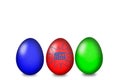 Set of colored Easter eggs on a white background Royalty Free Stock Photo