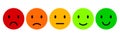 Set colored faces emoticon, cartoon emoticons - vector