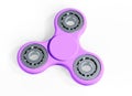 Set of colored fidget spinners, 3D rendering