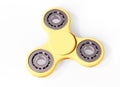 Set of colored fidget spinners, 3D rendering