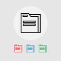 A set of folder icons . Vector illustration. Royalty Free Stock Photo