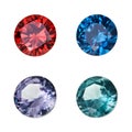 Set of colored gemstones