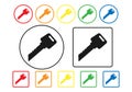 Set of colored key icons. Simple design Royalty Free Stock Photo