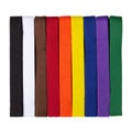 Set of colored kimono belts, for karate, judo and other martial arts, on a white background Royalty Free Stock Photo