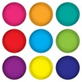 Set of colored magnets in a flat design on a white background. Vector illustration eps10