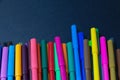 Different coloured felt-tip pens Royalty Free Stock Photo