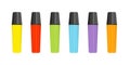 Set of colored markers. Vector illustration isolated on a white background