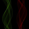 Set of colored neon waves. lines of red and green. banner for advertising. eps 10 Royalty Free Stock Photo