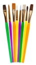 Set of colored paintbrushes Royalty Free Stock Photo