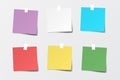 Set of colored paper notes Royalty Free Stock Photo