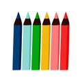 Set of Colored pencils. Set of crayons for illustrations, art, studying. Ready for school stuff. Royalty Free Stock Photo