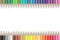 Set of colored pencils isolated on white background. 3d illustration Royalty Free Stock Photo