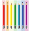A set of colored pencils rainbow colors Royalty Free Stock Photo