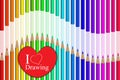 Set of colored pencils Royalty Free Stock Photo