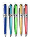 Set of colored pens