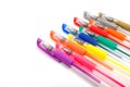 A set colored pens on a white background Royalty Free Stock Photo