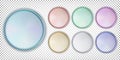 Set Colored Petri Dish Royalty Free Stock Photo