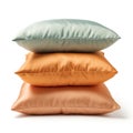 set of colored pillows on a white background