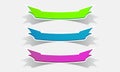 Set of colored ribbons color banners Royalty Free Stock Photo