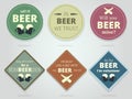 Set Of Colored Round and Square Ready Beer Coasters and Mats Wit Royalty Free Stock Photo