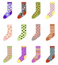 Set of colored socks