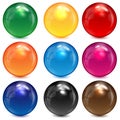 Set of colored spheres