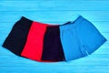 Set of colored summer shorts for kids.
