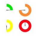 Set of colored timers Royalty Free Stock Photo