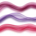 Set of colored transparent waves. vector wavy waves. Design element Royalty Free Stock Photo