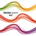 Set of colored transparent waves. vector wavy waves. Design element eps10 Royalty Free Stock Photo