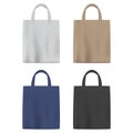 Set of colored vector bags with handle Royalty Free Stock Photo