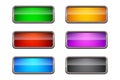 Set of colored vector rectangular web buttons