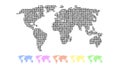 Set of colored world maps Royalty Free Stock Photo