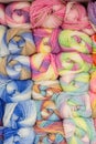 A set of colored yarn