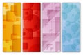 A set of colorful abstract backgrounds. Geometric composition. layou Royalty Free Stock Photo