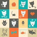 Set of colorful animal icons Royalty Free Stock Photo