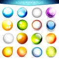 Set of colorful aqua buttons Royalty Free Stock Photo