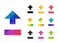 Colorful Upload icon set