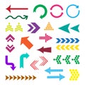 Set of colorful arrows, vector illustration Royalty Free Stock Photo