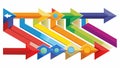 Set colorful arrows web buttons vector design Royalty Free Stock Photo