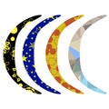 Set of Colorful Australian Boomerang