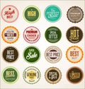 Collection of colorful badge and labels retro design Royalty Free Stock Photo