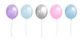 set of colorful balloons isolated on white background vector illustration Royalty Free Stock Photo