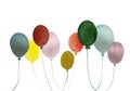 Set of colorful balloons