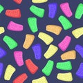 Set of Colorful Bath Sponges Seamless Pattern