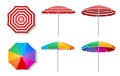 Set of colorful beach umbrellas Royalty Free Stock Photo