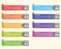 Set of colorful bookmarks, Infographics background