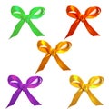 Set of colorful bows Royalty Free Stock Photo