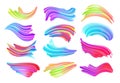 Set of colorful brush strokes. Modern design element. Vector illustration Royalty Free Stock Photo