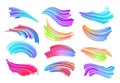 Set of colorful brush strokes. Modern design element. Vector illustration Royalty Free Stock Photo
